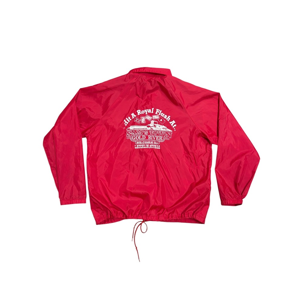 Vintage Auburn Sportswear Sam's Town Gold River Casino Jacket Red Mens Large